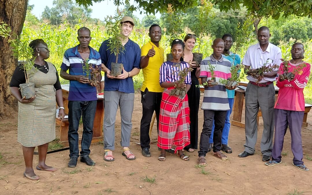 Regreening Naigobya ECD Centre: Washington University practicum students and community members  plant trees